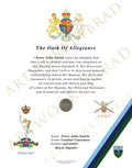 Royal Signals Commemorative Oath Certificate | Personalised Army Keepsake