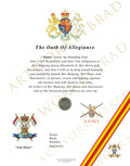 Personalised 9th/12th Royal Lancers Oath of Allegiance Certificate | Military Veteran Gift
